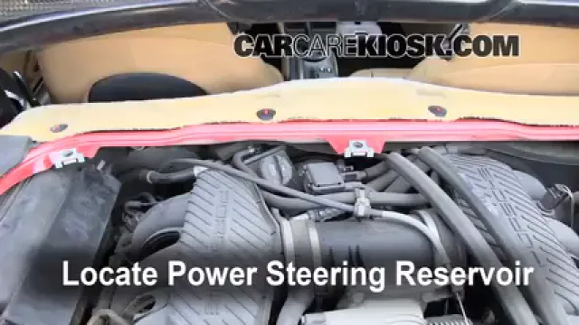 1998 Porsche Boxster 2.5L 6 Cyl. Liquide de direction assistée Vérifier le niveau de liquide